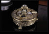 Purple Bronze Antique Pewter Retro Elephant Ashtray European Metal Crafts Ornament Cigarettes Storage Tray Smoking Accessories