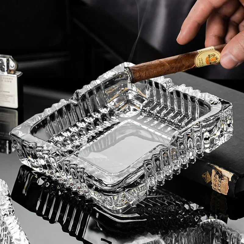 Cendrier En Verre Carré
